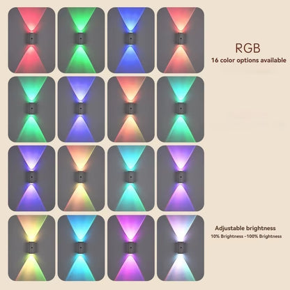 Cat Eye Dual Head Motion Sensor Wall Light 16 RGB Colors Auto On/Off 3M Range Magnetic Mount for Bedroom Hallway